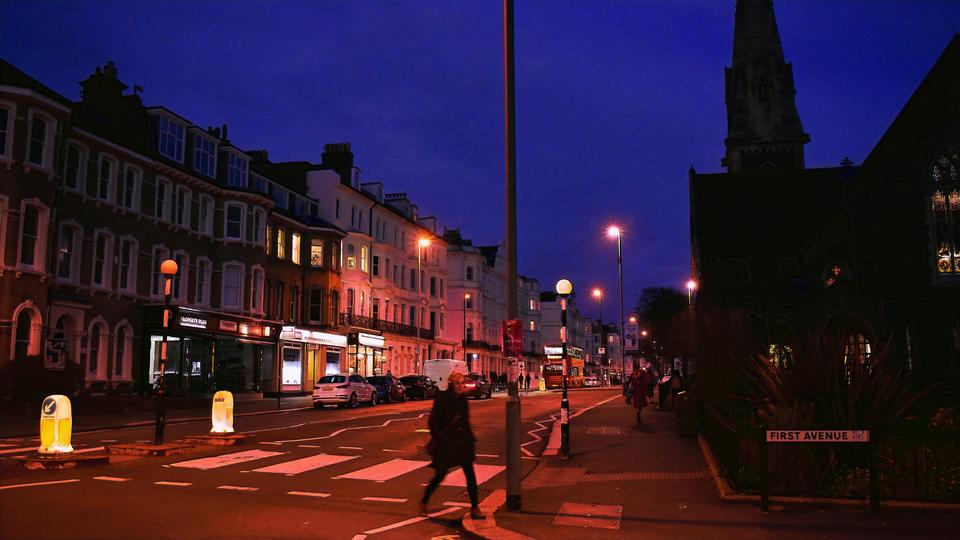 Hove by Night - Purple Sunset Style